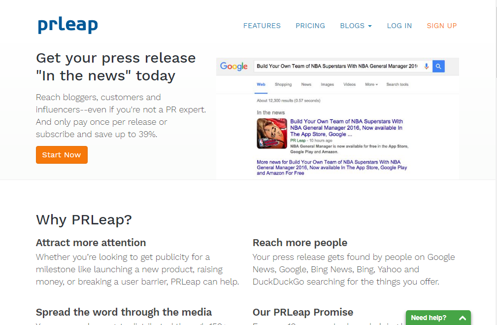 free press release sites 2018 india prleap