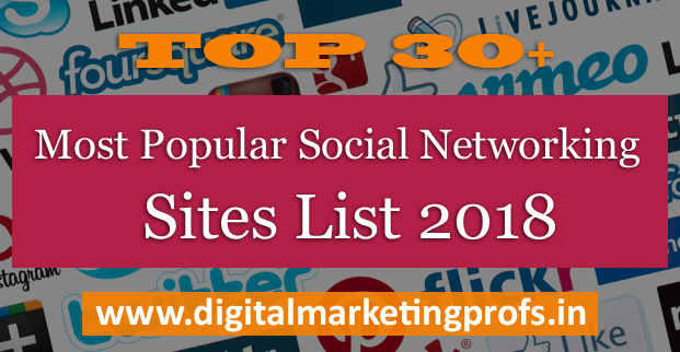 Top 20+ Most Popular Social Networking Sites List 2018 updated