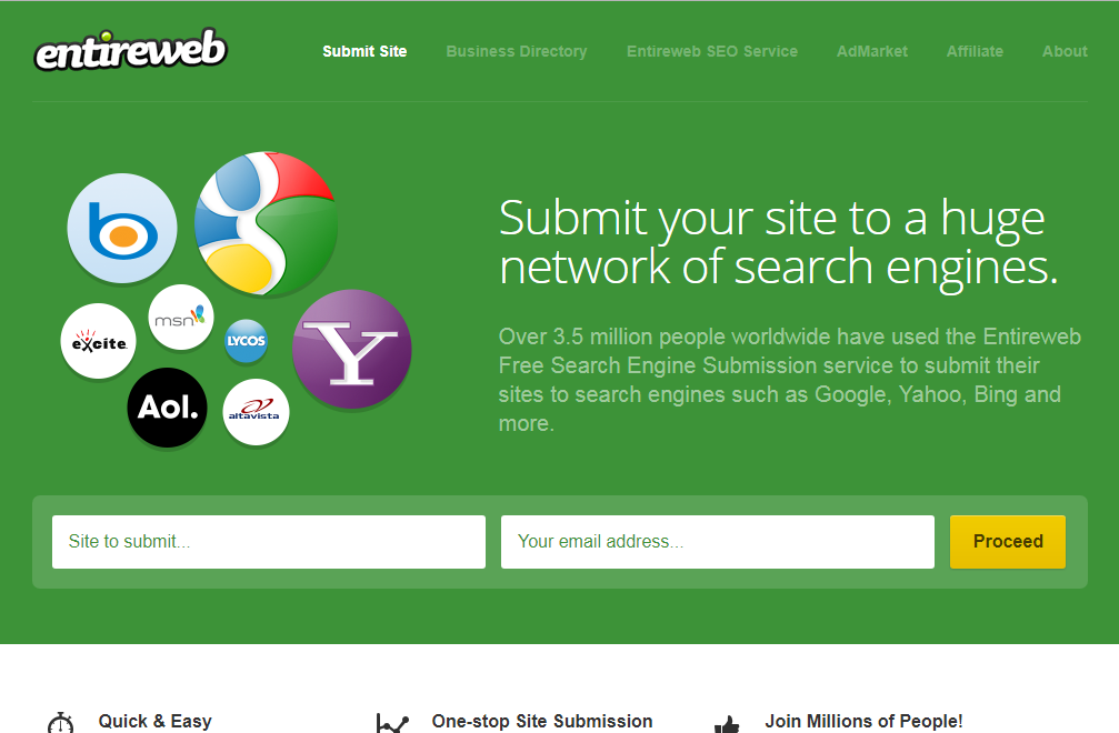 free search engines list entire web