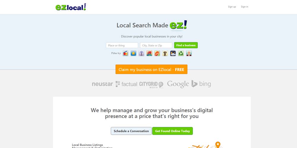 free online business listing sites ezlocal