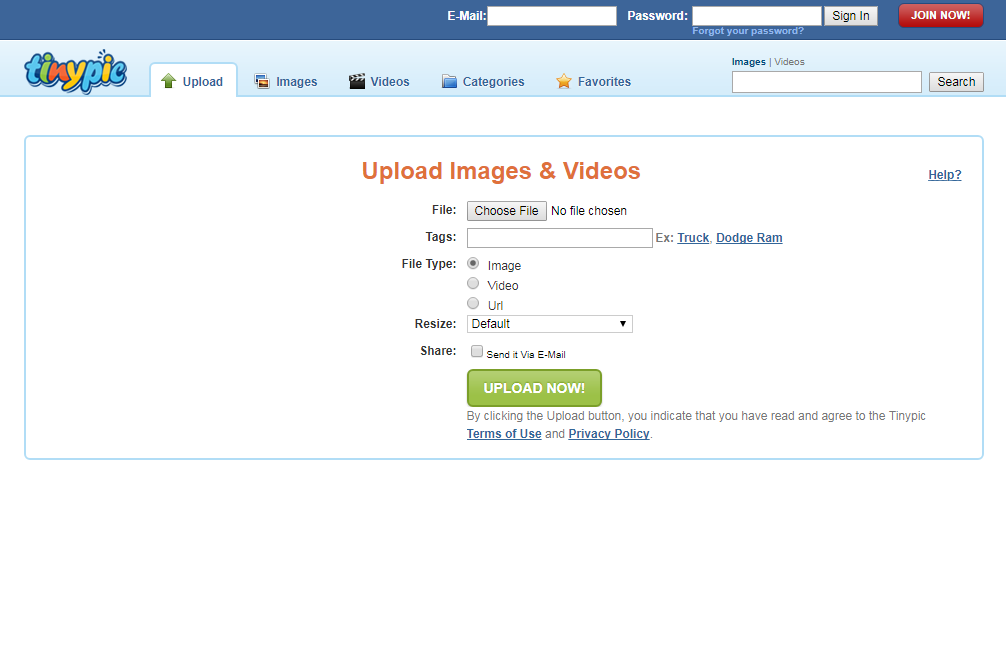 top best free image sharing sites list tinypic