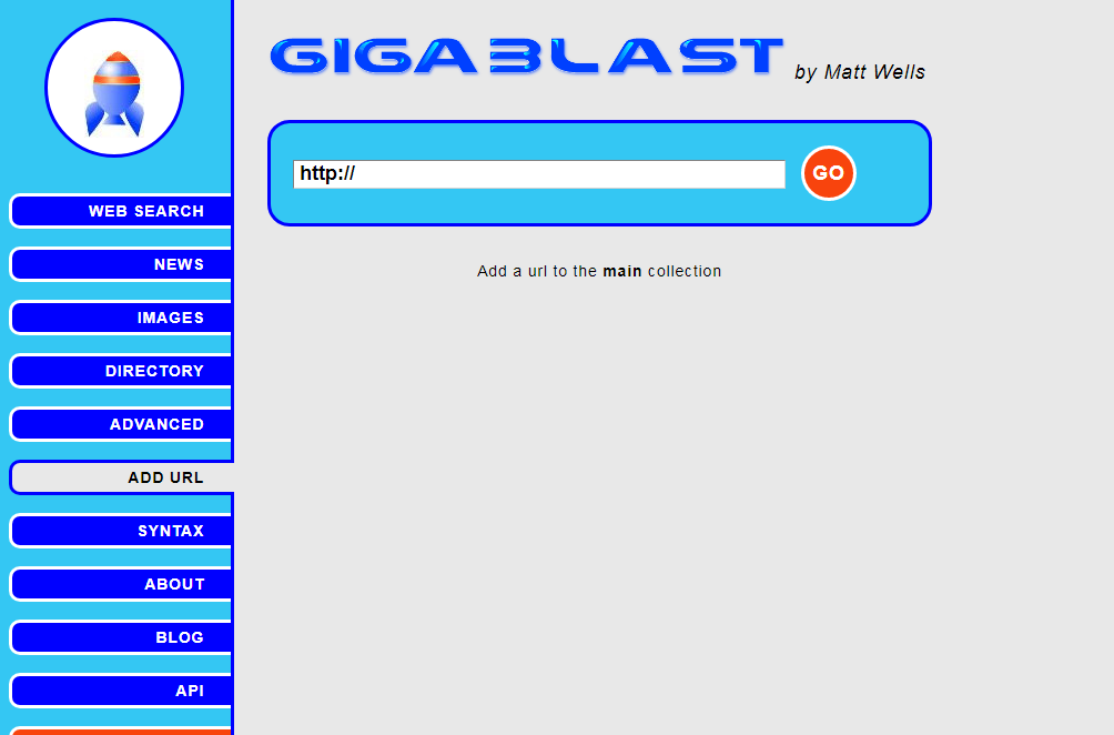 top best free search engine submission sites list gigablast